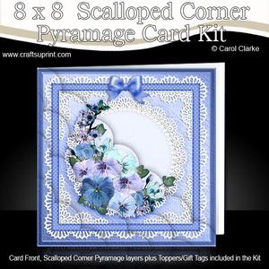 8 x 8 Spring Flowers Kit with Scalloped Corners