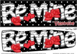 Lge Dl Be Mine Valentine Hearts & Roses 3D Decoupage