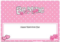 Lge Dl Be Mine Valentine Hearts & Roses Insert