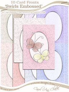 'swirls Embossed' Card Fronts Kit