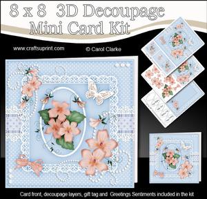 8x8 Pretty Violas & Lace a Touch of Elegance Mini Kit 3D Dec