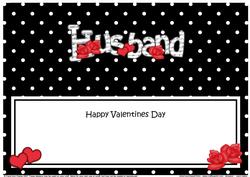 Lge Dl Valentine Husband Hearts & Roses Insert