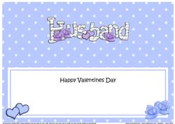 Lge Dl Valentine Husband Hearts & Roses Insert