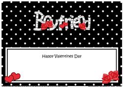 Lge Dl Valentine Boyfriend Hearts & Roses Insert