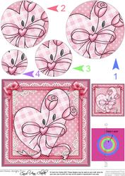 Lovin Heart Circle Pyramage Topper