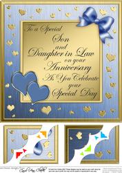 8x8 Son and Daughter in Law Anniversary Scalloped Corner