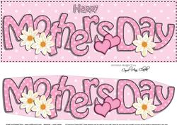 Large Dl Mothers Day Hearts & Flowers 3D Decoupage