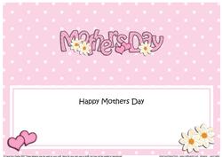 Large Dl Mothers Day Hearts & Flowers Insert