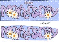Large Dl Mothers Day Hearts & Flowers 3D Decoupage
