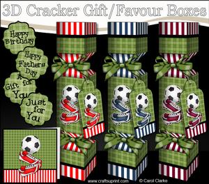 3D Football Cracker Gift Favour Boxes