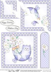 Cute Cat Quick Card with Wavy Corner Side Stacker