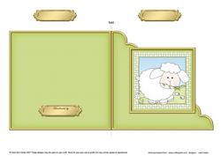 Little Lamb Cut and Fold Corner Card