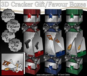 3D DIY Tools Cracker Gift Favour Boxes