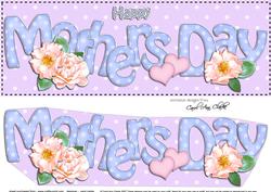 Large Dl Mothers Day Flowers & Roses 3D Decoupage