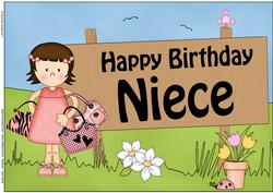 A4 Birthday Niece Topper