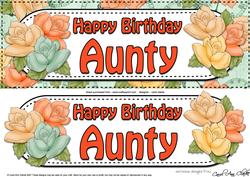 Large Dl Birthday Roses Aunty 3D Decoupage