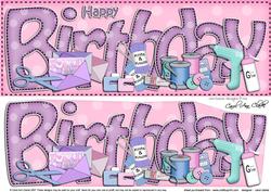 Large Dl Birthday Crafts 3D Decoupage