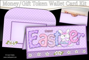 Easter Little Bunny Money or Gift Wallet Card Kit
