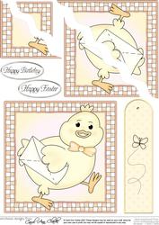 Little Chick Quick Card with Wavy Corner Side Stacker