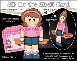 3D on the Shelf Card Kit - Little Girl Lisa