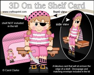 3D on the Shelf Card Kit - Pirate Janet