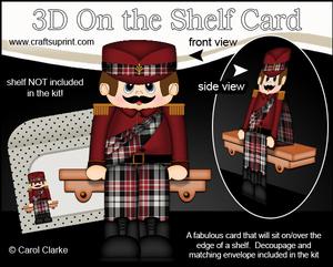3D on the Shelf Card Kit - Fred the Tartan Soldier