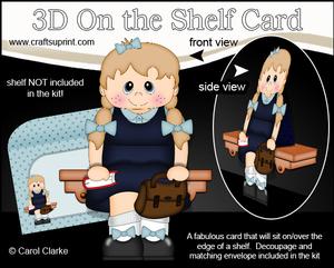 3D on the Shelf Card Kit - Schoolgirl Dot