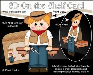 3D on the Shelf Card Kit - Cowboy Paul