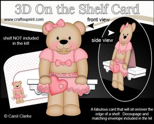3D on the Shelf Card Kit - Livvy Bear