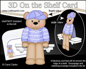 3D on the Shelf Card Kit - Austin Bear