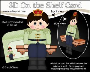 3D on the Shelf Card Kit - Fairytale Prince Terry