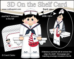 3D on the Shelf Card Kit - Sailor Boy Stuart