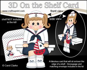3D on the Shelf Card Kit - Sailor Girl Sandy