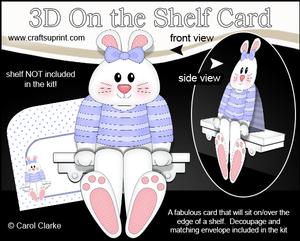 3D on the Shelf Card Kit - Dipsy Bunny