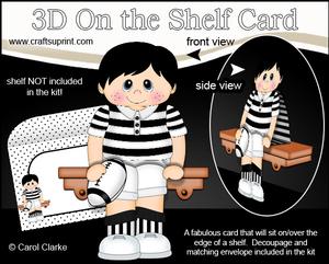 3D on the Shelf Card Kit - Rugby Boy Derek