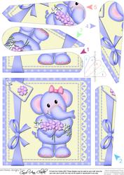 Lola Elephant's Flower Fan Pyramage Topper