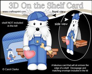 3D on the Shelf Card Kit - Jock Westie Dog