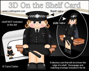 3D on the Shelf Card Kit - Police Sergeant Sally