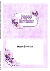 Birthday Flowers & Butterflies Signpost 5x7 Insert