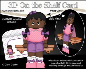 3D on the Shelf Card Kit - Little Ethnic Girl Emma