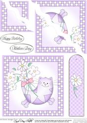 Cute Cat Quick Card with Wavy Corner Side Stacker Topper