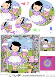 Girlz Suzi's Cupcakes Circle Pyramage Topper
