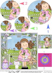 Girlz Zoe's Teddy Circle Pyramage Topper