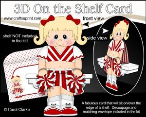 3D on the Shelf Card Kit - Cheerleader Katy