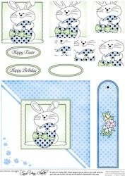 Little Easter Bunny Quick Card with Pyramage Topper