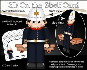 3D on the Shelf Card Kit - Royal Marine Giles