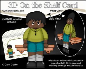 3D on the Shelf Card Kit - Little Ethnic Boy Daniel