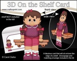 3D on the Shelf Card Kit - Little Ethnic Girl Lily