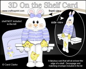 3D on the Shelf Card Kit - Easter Bunny