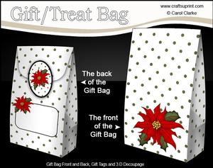 3D Xmas Poinsettia Gift Box Mini Kit